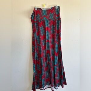 Green and red women’s skirt